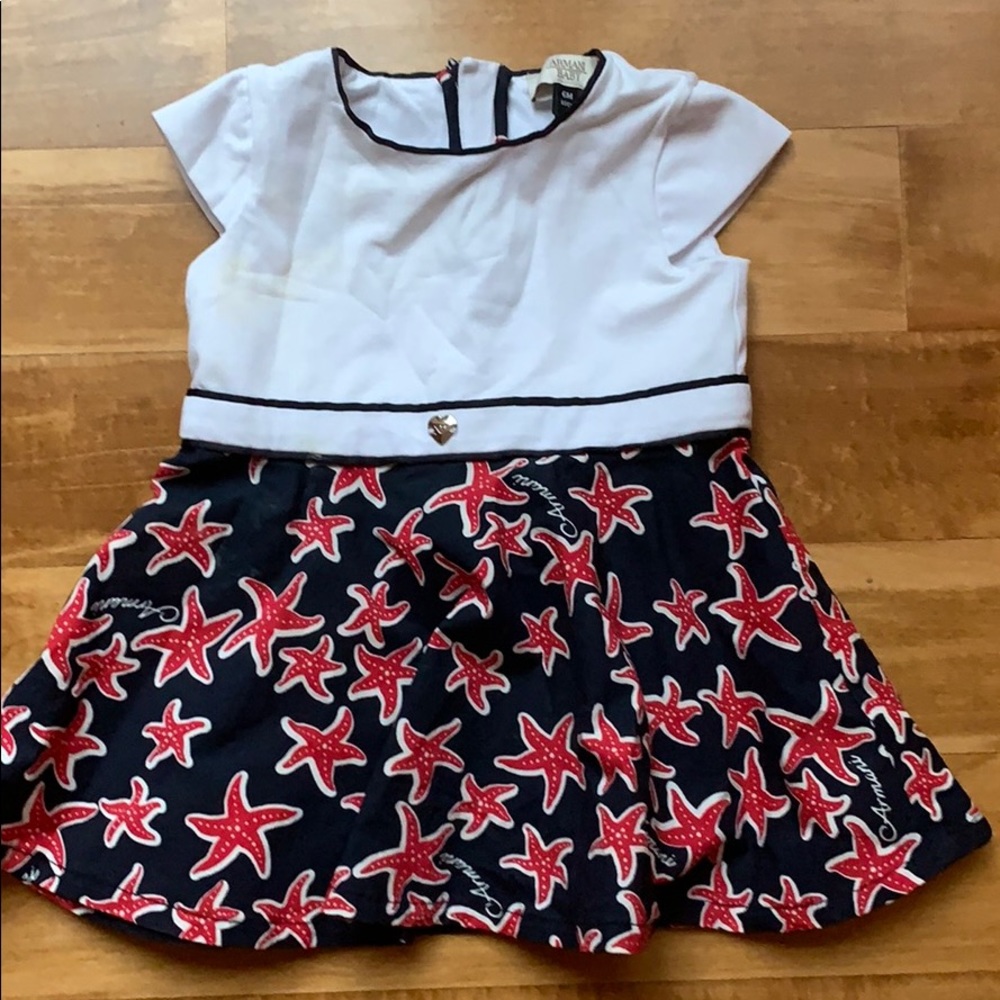Armani red white and blue dress